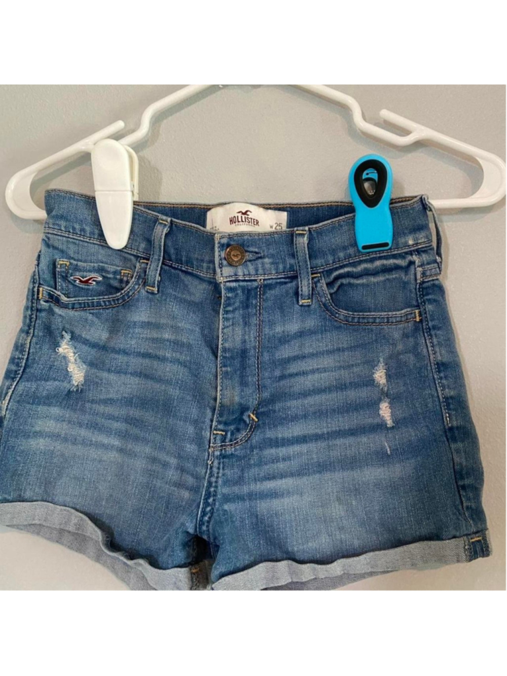 Hollister blue denim shorts #summer #denim